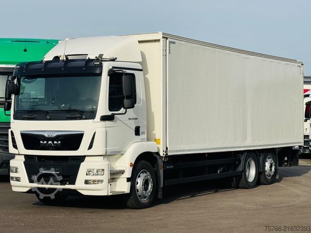 Plattewagen met zeil MAN TGM 26.340 L / LBW / AHK / LENKACHSE /  KAMERA