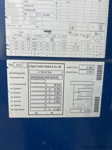 Open oplegger met zeil KöGEL SN 24 MEGA, VARIOS, EDSCHA-VERDECK