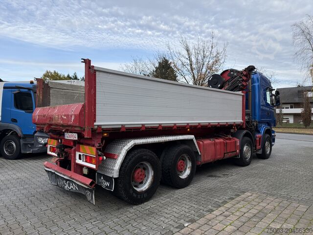 Damperli kamyon Scania R580 8X4 Kipper Kran HIAB 244-5