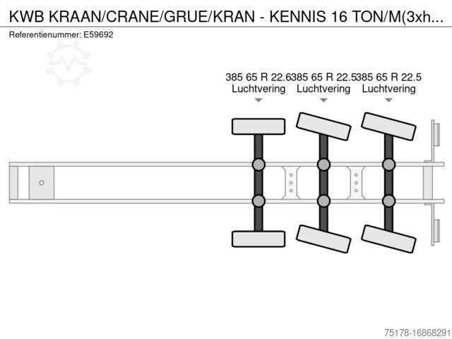 Kraan KWB KRAAN/CRANE/GRUE/KRAN - KENNIS 16 TON/M(3xhydr.)