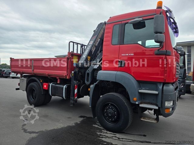 Háromirányú billenő teherautó MAN TGA 18.430 / 4X4 ALLRAD / Atlas 190 Kran FUNK