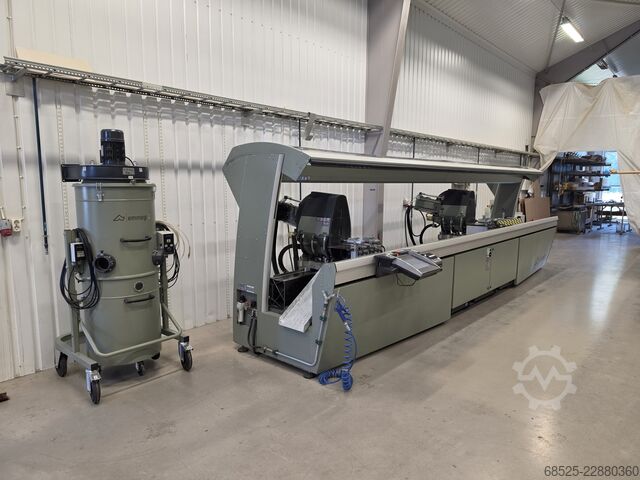 Dubbla kap- och geringssåg + spånsug Emmegi PRECISION TS2 TU/5 + ASPIRATORE MG4