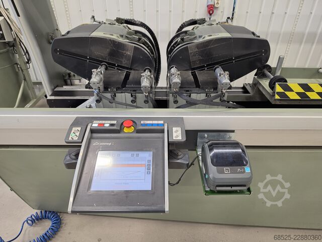Dubbla kap- och geringssåg + spånsug Emmegi PRECISION TS2 TU/5 + ASPIRATORE MG4