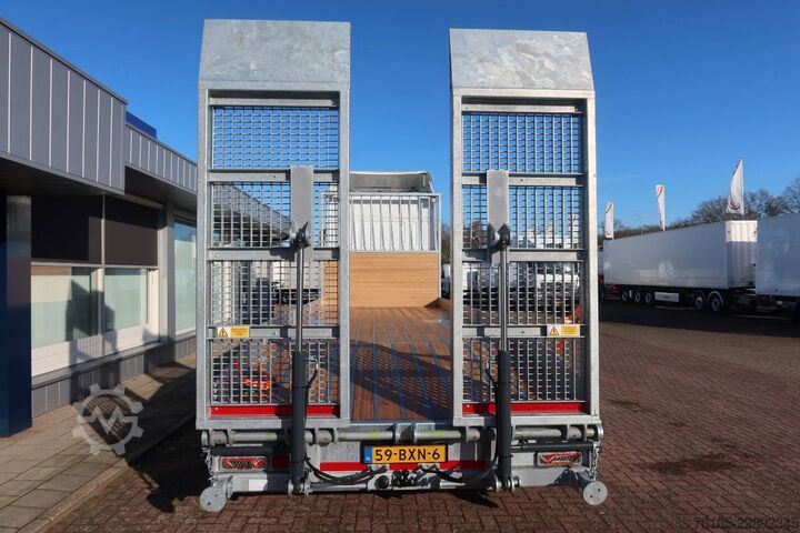 Furgon samochodowy do przewozu aut DAF XF 450 6x2 Oprijwagen vloerhoogte 100 cm + 2x  ...