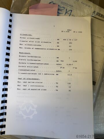 BEGAGNAD RUNDGLASMASKIN FAB. TOS, MODELL BUAJ 28x1000 TOS BUAJ 28x1000