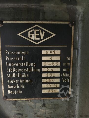 Exzenterpresse mit Schutzschirm Ebu EP1