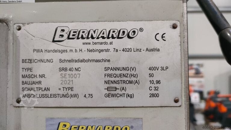 Radial Drilling Machine BERNARDO SRB 40 NC