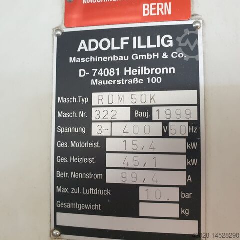 Mașină de termoformare ILLIG RDM K 50 & GREINER STAPELUNG