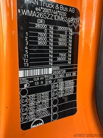 Garbage truck MAN TGS 33.360 BB 6x4 / Haller X2c / Schüttung