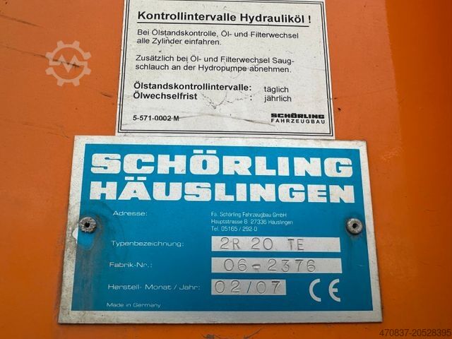 Garbage truck MERCEDES-BENZ Actros 2532 6x2 / Schörling / Sperrmüll