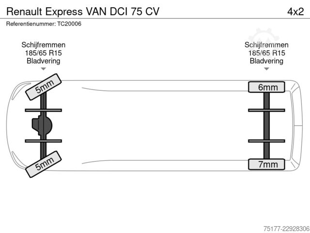 Bestelwagen Renault Express VAN DCI 75 CV