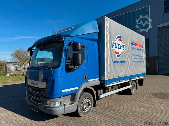 Camion plateau avec bâche DAF LF 12.230 Pritsche Plane +Ladebordwand