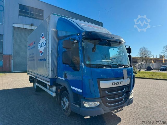 Camion plateau avec bâche DAF LF 12.230 Pritsche Plane +Ladebordwand