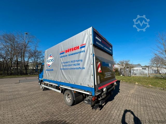 Camion plateau avec bâche DAF LF 12.230 Pritsche Plane +Ladebordwand