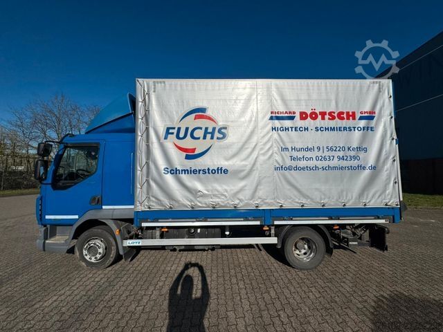 Camion plateau avec bâche DAF LF 12.230 Pritsche Plane +Ladebordwand
