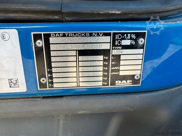 Camion plateau avec bâche DAF LF 12.230 Pritsche Plane +Ladebordwand