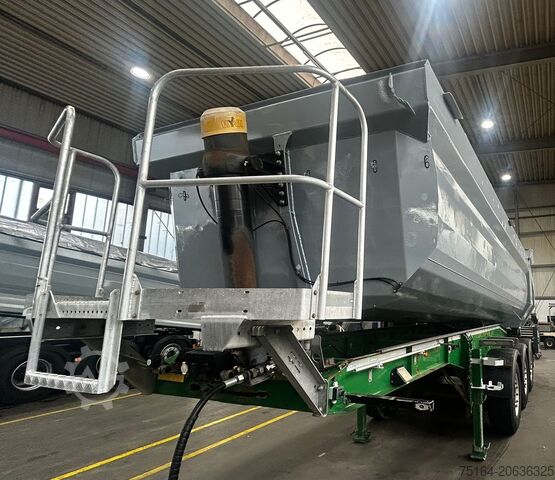 Kipper oplegger Schwarzmüller SK Stahlrundmulde m. hydr. Heckklappe