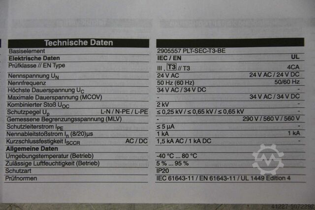 Overspanningsbeveiligingsschakelaar Phoenix Contact PLT-SEC-T3-24-P