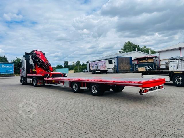 Semirimorchio con piattaforma di lavoro  Wiese Stufensattel Tieflader mit Kran Fassi F545