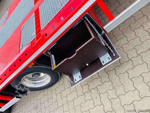 Semirimorchio con piattaforma di lavoro  Wiese Stufensattel Tieflader mit Kran Fassi F545