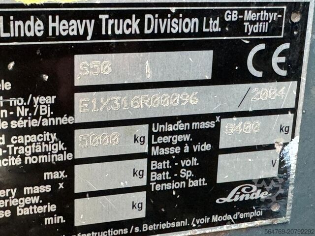 Side loader forklift Linde S50 / Perfect condition
