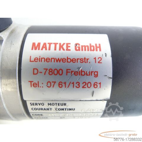 Mattke motor Mattke RT-130M R0001 Classe: F Servomotor Seriennummer: 45059