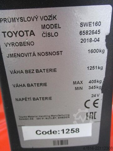 Hoogheffende palletwagen TOYOTA SWE160