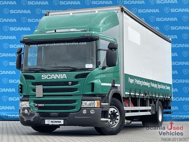 Flaklastbil med kapell Scania P 320 DB4x2MNB RETARDER FULL AIR 2T TAIL LIFT ACC