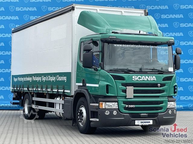 Flaklastbil med kapell Scania P 320 DB4x2MNB RETARDER FULL AIR 2T TAIL LIFT ACC