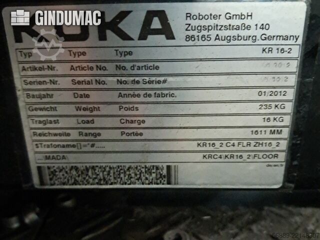 KUKA KR 16-2 con KRC 4 KUKA KR 16-2 with KRC 4