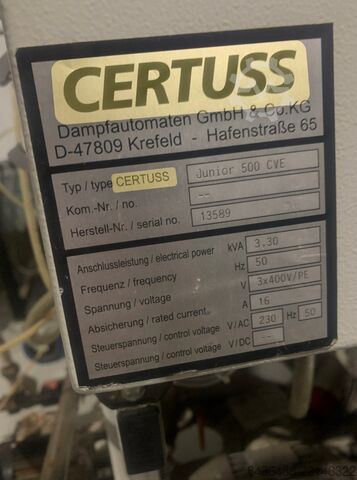 Parogenerátor / parní kotel certuss steam generator junior 500