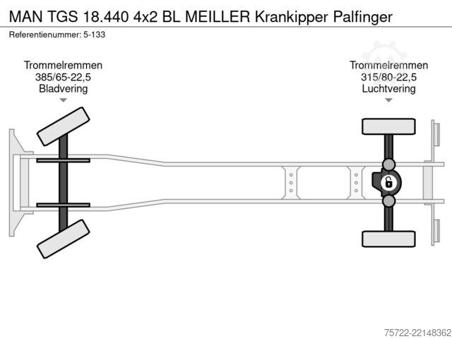 3-zijdige kipper MAN TGS 18.440 4x2 BL MEILLER Krankipper Palfinger
