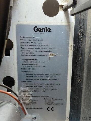 Elevador de tijera Genie GS-3369 RT OR