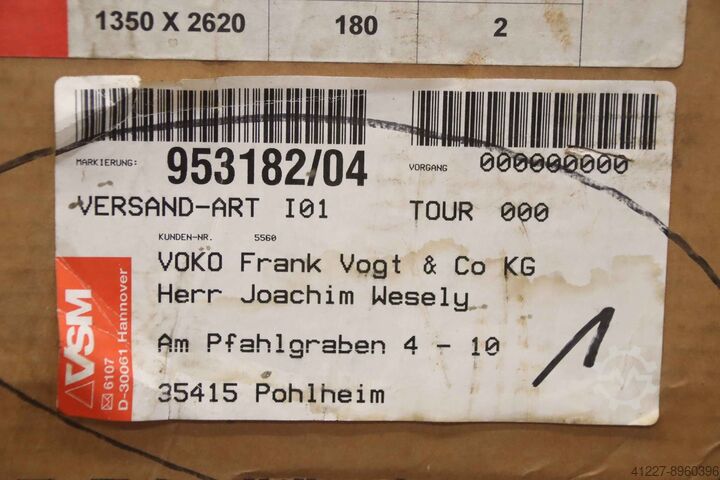 Širokopásový brusný pás 1350 x 2620 mm, 2 kusy VSM KP510E