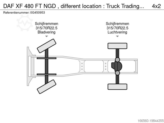 Tractor estándar DAF XF 480 FT NGD , different location : Truck Trad...