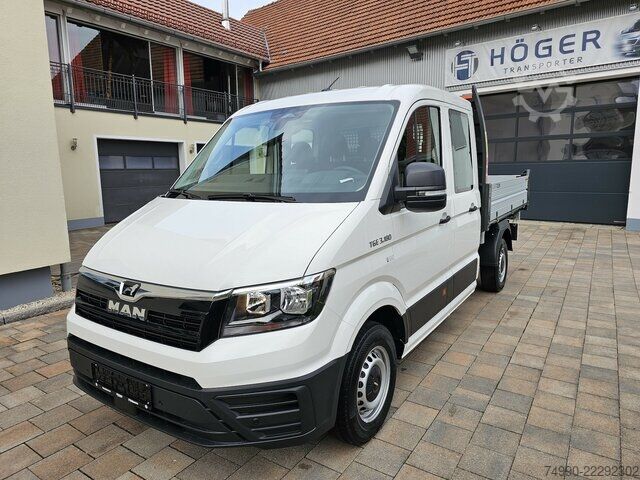Furgão MAN TGE 3.180 Doka L3 3-Seiten-Kipper Kamera AHK