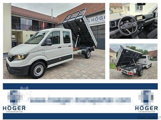 Furgão MAN TGE 3.180 Doka L4 Dreiseitenkipper Kamera AHK