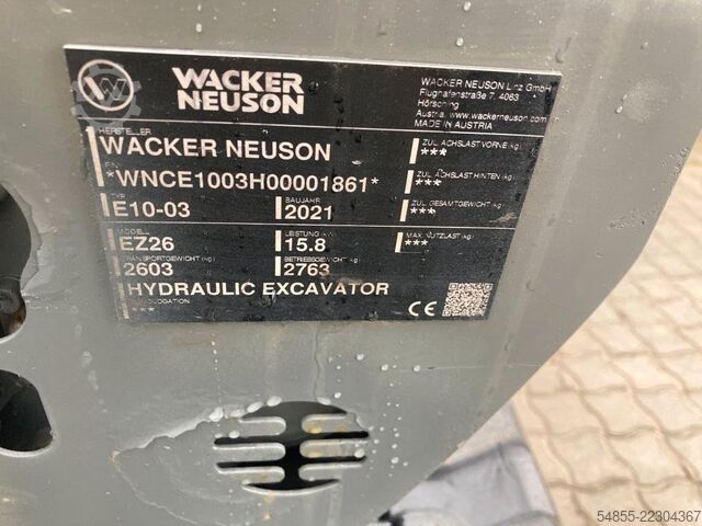 Mini-excavator Wacker Neuson EZ26