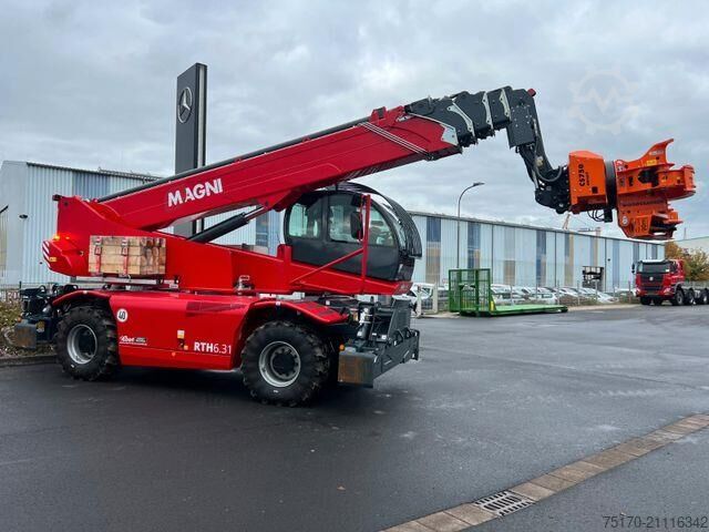 Telescopische lader Magni RTH 6.31 SH / Fällkran 2 / Westtech CS750