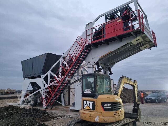Betonmixinstallatie Polygonmach mobile 60m3/hour concrete batching plant