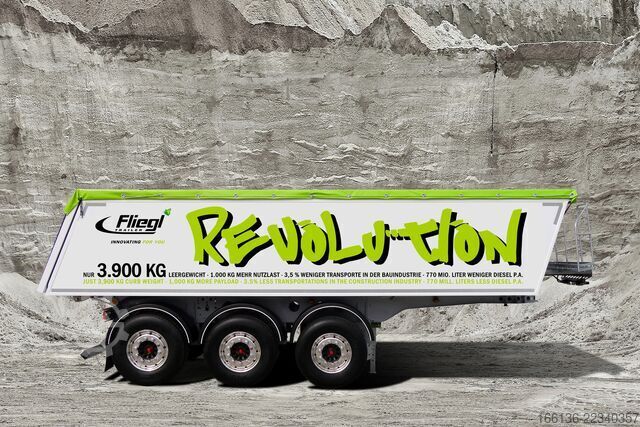 ημιρυμουλκούμενο ανατρεπόμενο FLIEGL 3-Achs Sattelkipper Alu 25m³ Revolution