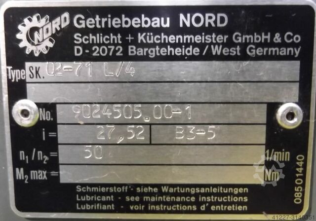 Silnik przekładniowy 0,37 kW 50 obr. Nord SK71L/4