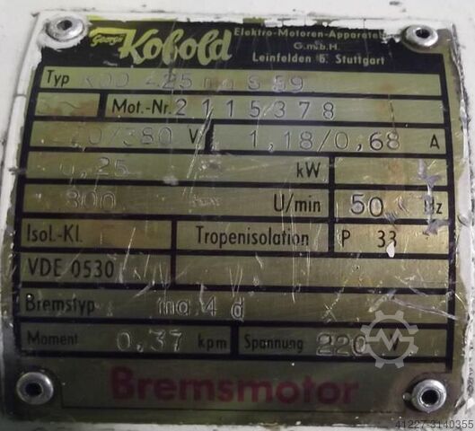 Tandwielmotor 0,25 kW 110 tpm Kobold KOD425maS59