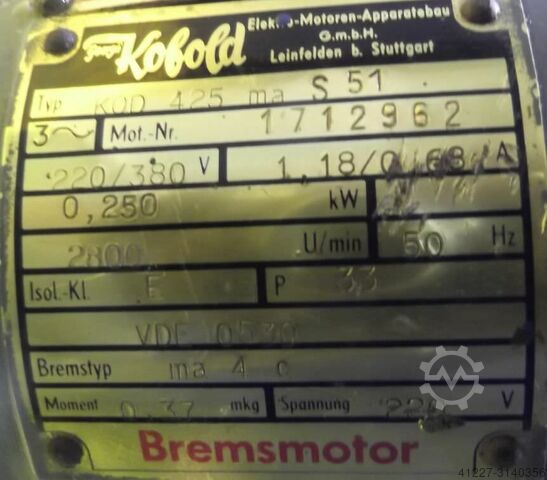 Tandwielmotor 0,25 kW 42 tpm Kobold KOD425maS51