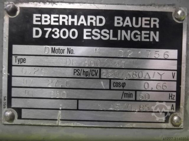 Tandwielmotor 0,18 kW 27 tpm Bauer DK660/163L