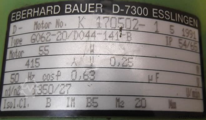 Motor cu reductor 0,055 kW 27 rot/min Bauer GO62-20/DO44-141-B