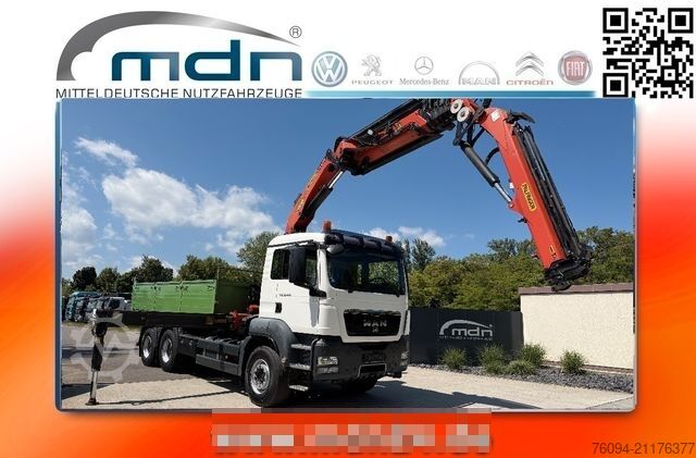 Grua montada em camião MAN TGS 33.440 6x4 KRAN 28m FUNK+Jib+Seilwinde 5./6.