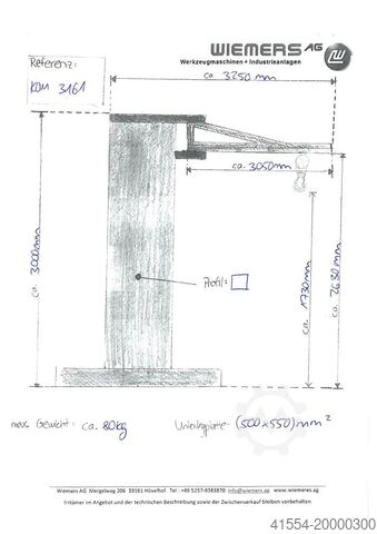 Oszlopos forgódaru DEMAG bis 80kg Traglast