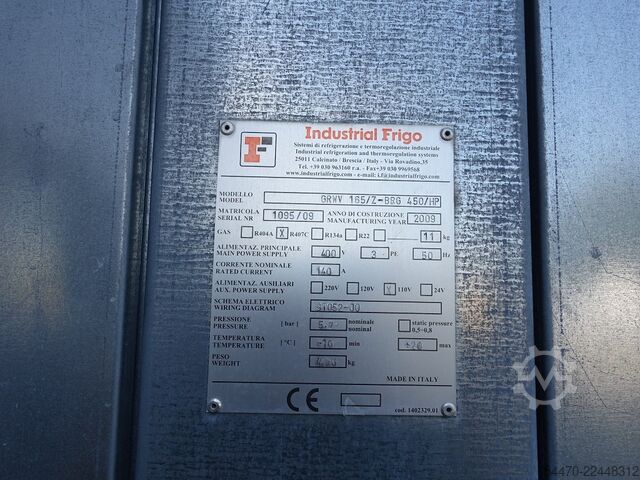 Koelsysteem INDUSTRIAL FRIGO GRWV 165/Z-BRG 450/HP