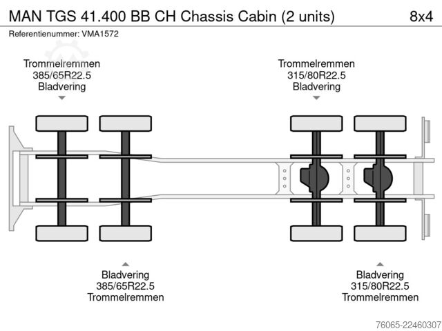  MAN TGS 41.400 BB CH Chassis Cabin (2 units)